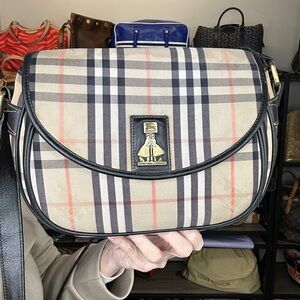 Vintage Burberrys Crossbody Bag – Heritage Plaid “Shelter Under A Burberrys”